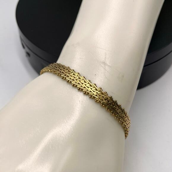 Italy Vermeil Sterling Silver .925 Gold Plated Signed Italy Bracelet - Picture 6 of 12